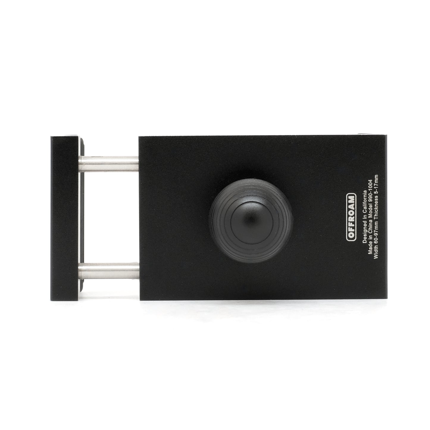 Image of Offroam Universal Phone Holder. Offroam premium all metal phone mounts install easily without drilling or glue. Perfect placement without blocking screens, driver view, or air flow.