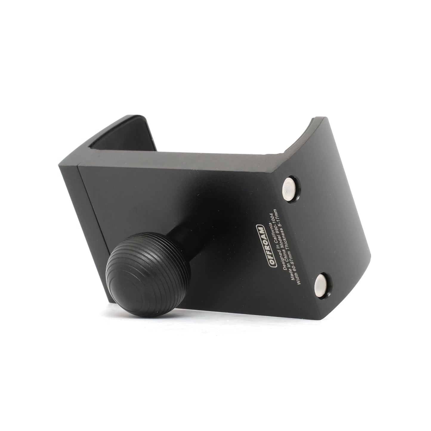 Image of Offroam Universal Phone Holder. Offroam premium all metal phone mounts install easily without drilling or glue. Perfect placement without blocking screens, driver view, or air flow.