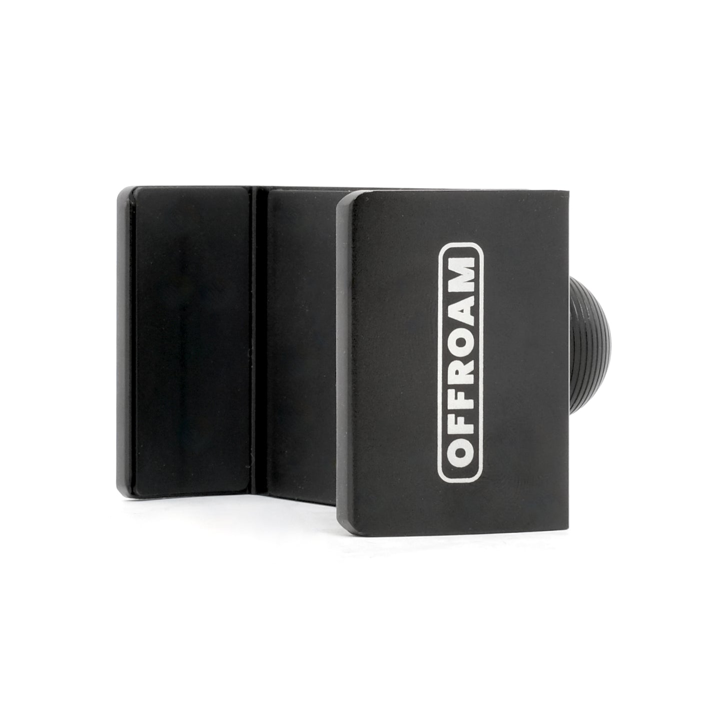Image of Offroam Universal Phone Holder. Offroam premium all metal phone mounts install easily without drilling or glue. Perfect placement without blocking screens, driver view, or air flow.