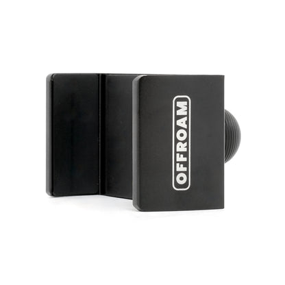 Image of Offroam Universal Phone Holder. Offroam premium all metal phone mounts install easily without drilling or glue. Perfect placement without blocking screens, driver view, or air flow.