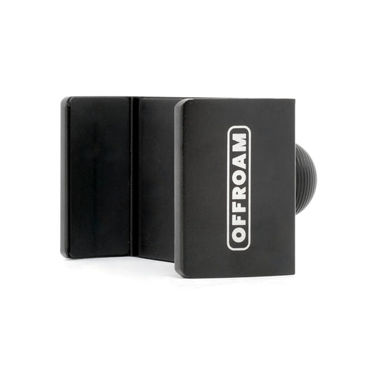 Image of Offroam Universal Phone Holder. Offroam premium all metal phone mounts install easily without drilling or glue. Perfect placement without blocking screens, driver view, or air flow.